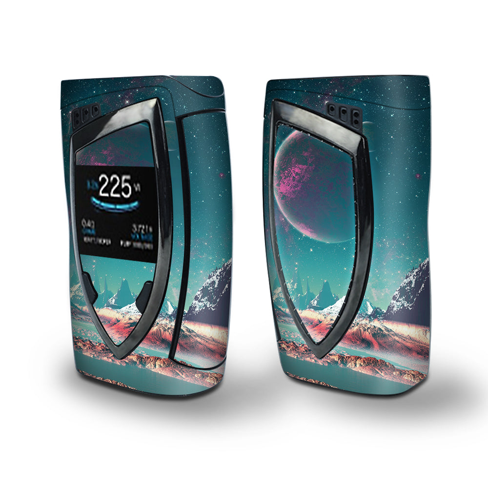 Skin Decal Vinyl Wrap for Smok Devilkin Kit 225w (includes TFV12 Prince Tank Skins) Vape Skins Stickers Cover / Planets and Moons Mountains