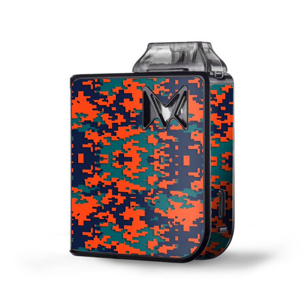  Digi Camo Sports Teams Colors Digital Camouflage Orange Teal Mipod Mi Pod Skin