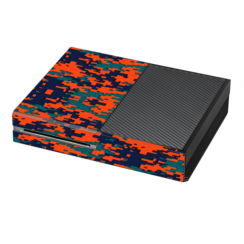  Digi Camo Team Colors Camouflage Orange Teal Microsoft Xbox One Skin