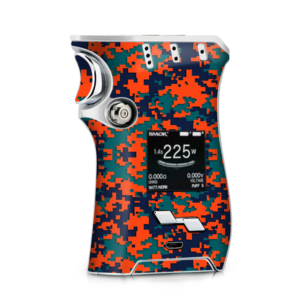  Digi Camo Team Colors Camouflage Orange Teal Smok Mag kit Skin