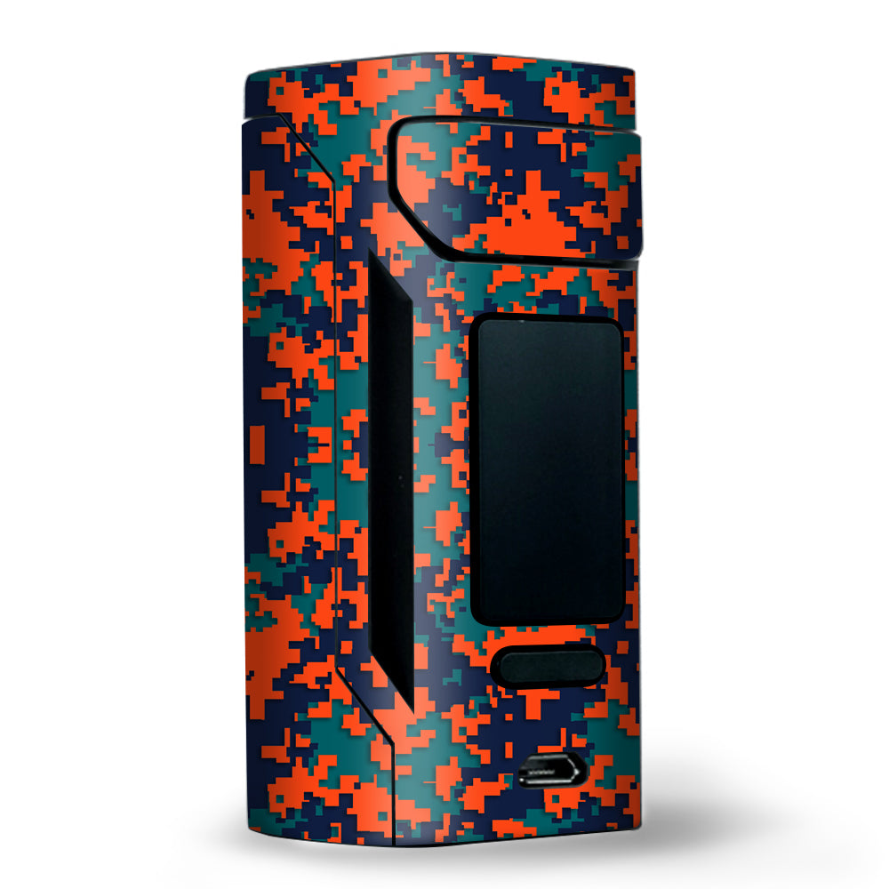  Digi Camo Team Colors Camouflage Orange Teal Wismec RX2 20700 Skin