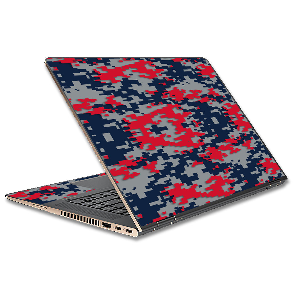  Digi Camo Team Colors Camouflage Red Grey Blue HP Spectre x360 13t Skin