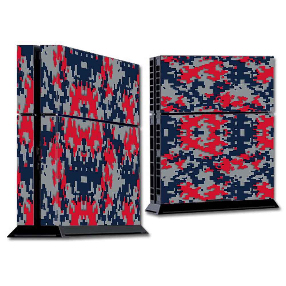  Digi Camo Team Colors Camouflage Red Grey Blue Sony Playstation PS4 Skin