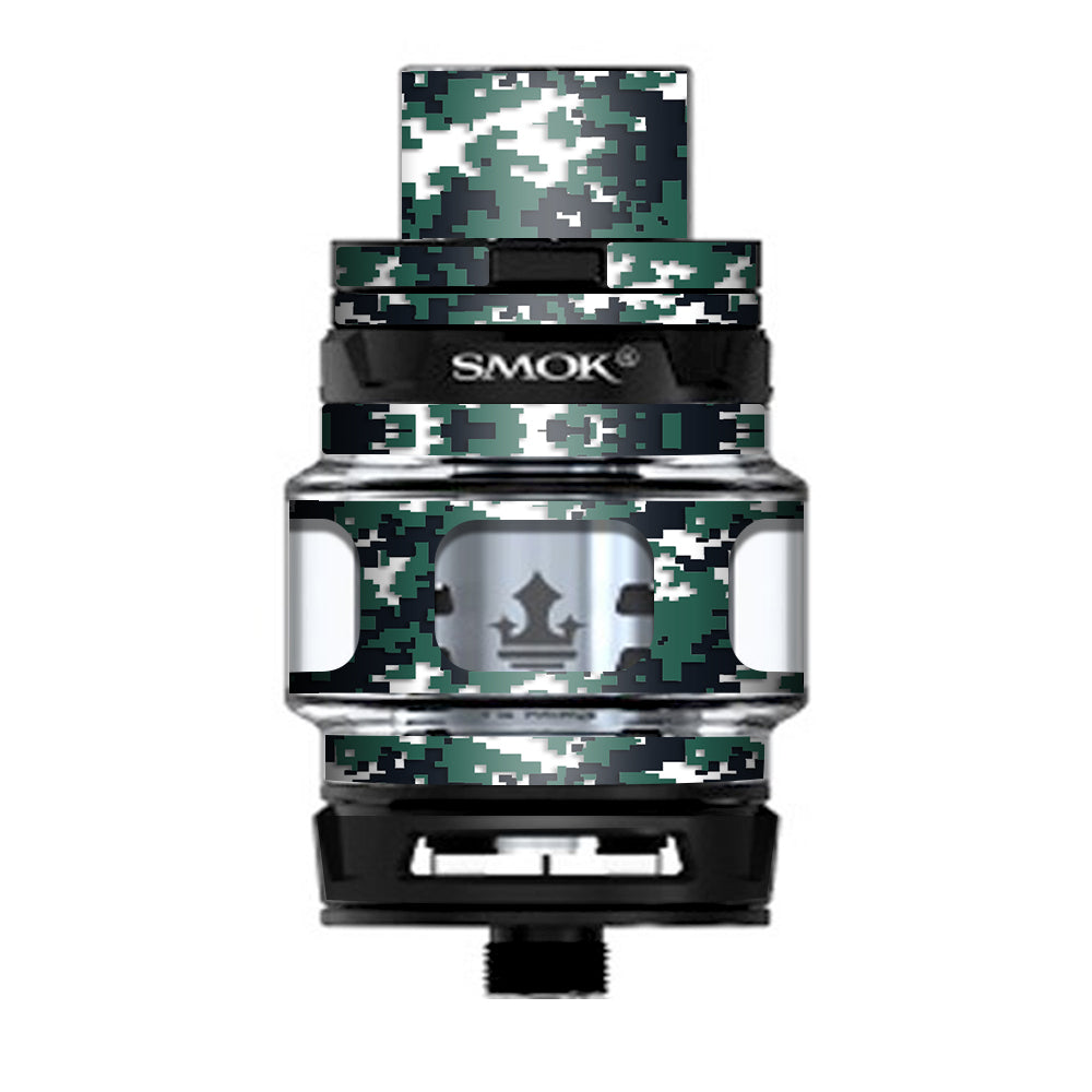 Digi Camo Sports Teams Colors Digital Camouflage Green Black Prince TFV12 Tank Smok Skin