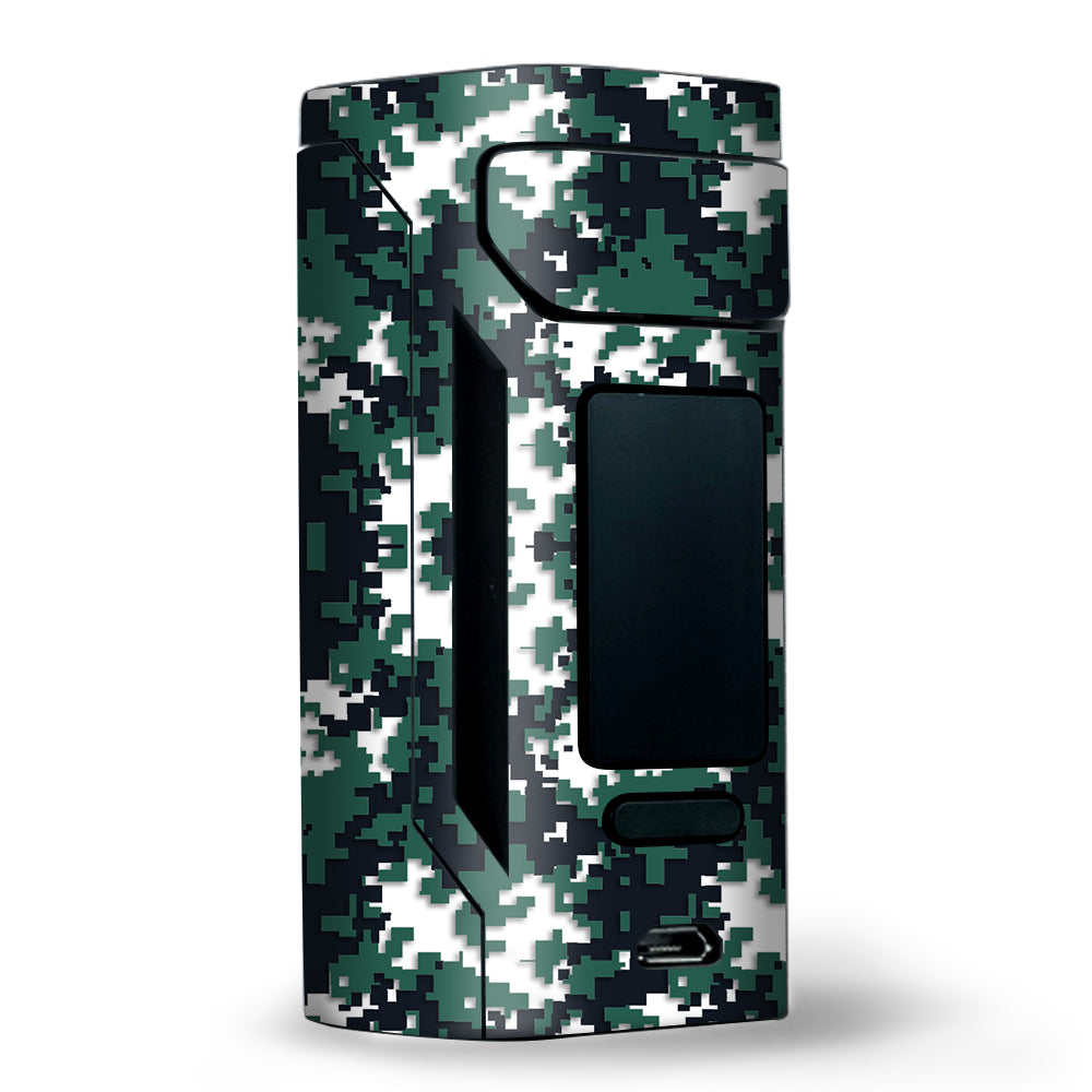  Digi Camo Team Colors Camouflage Green Black Wismec RX2 20700 Skin