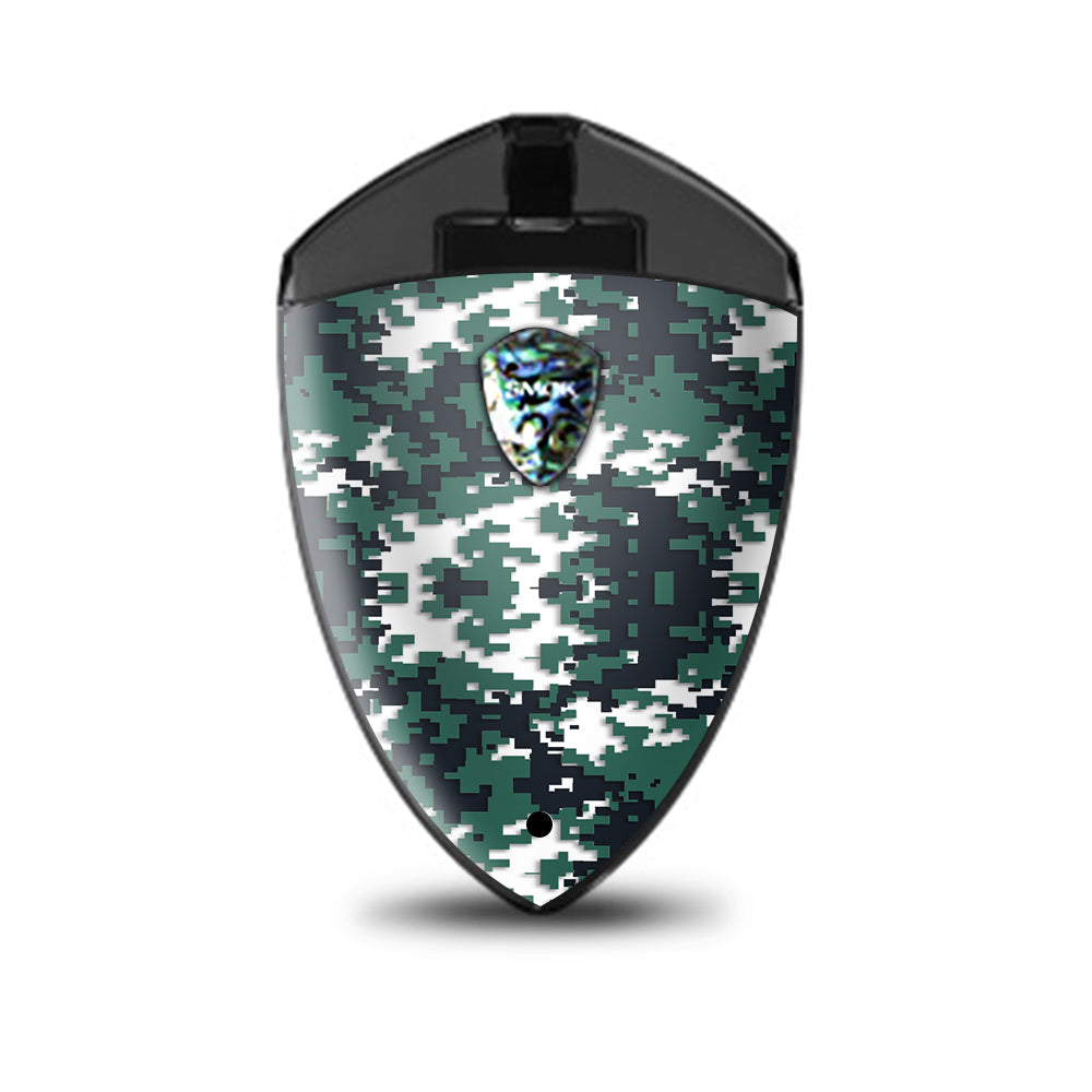  Digi Camo Sports Teams Colors Digital Camouflage Green Black Smok Rolo Badge Skin