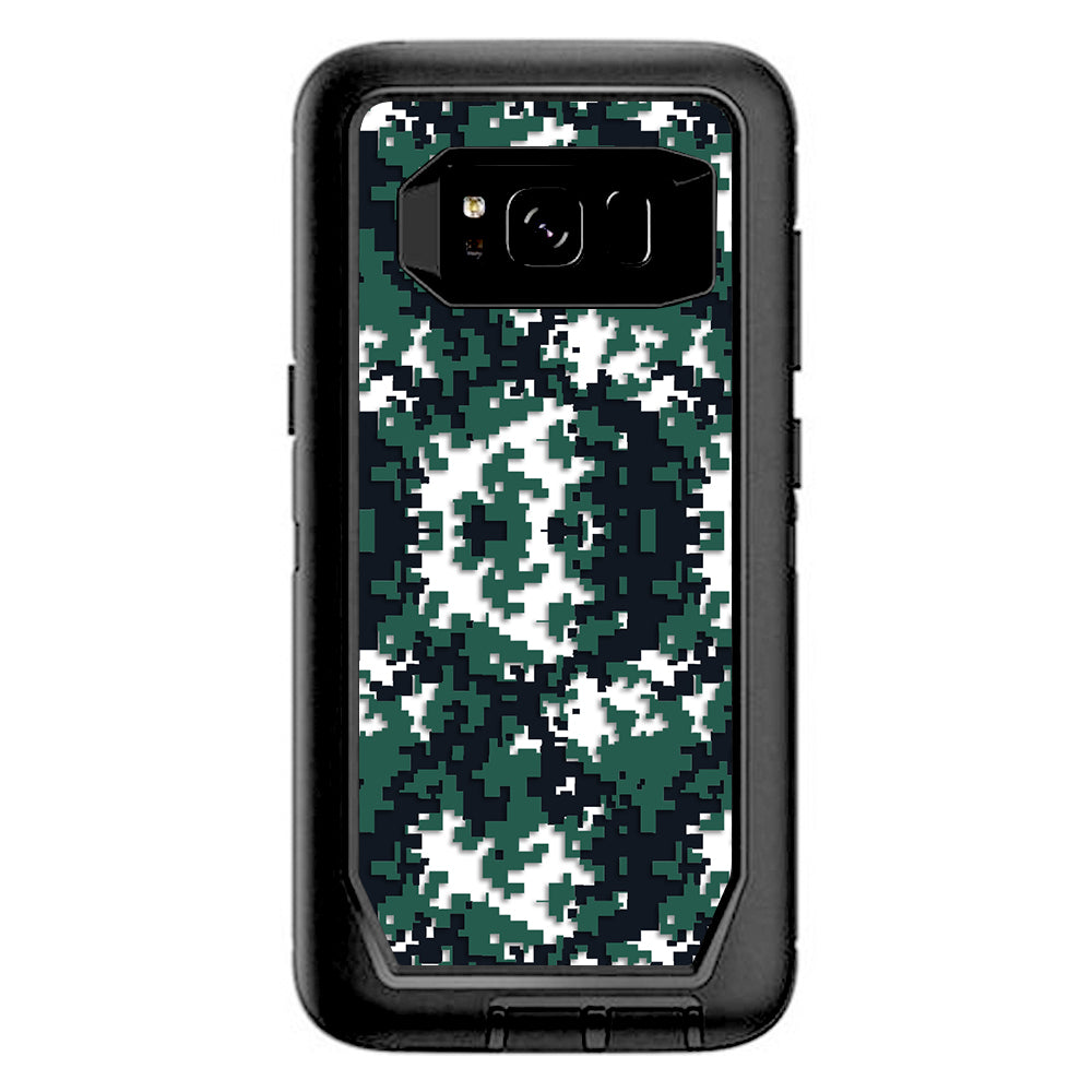  Digi Camo Team Colors Camouflage Green Black Otterbox Defender Samsung Galaxy S8 Skin