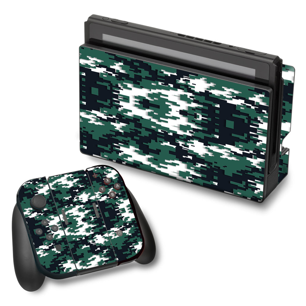  Digi Camo Team Colors Camouflage Green Black Nintendo Switch Skin