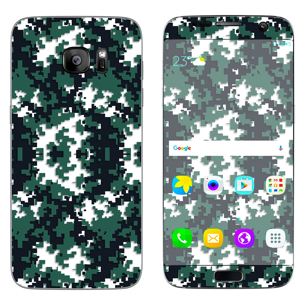  Digi Camo Team Colors Camouflage Green Black Samsung Galaxy S7 Edge Skin