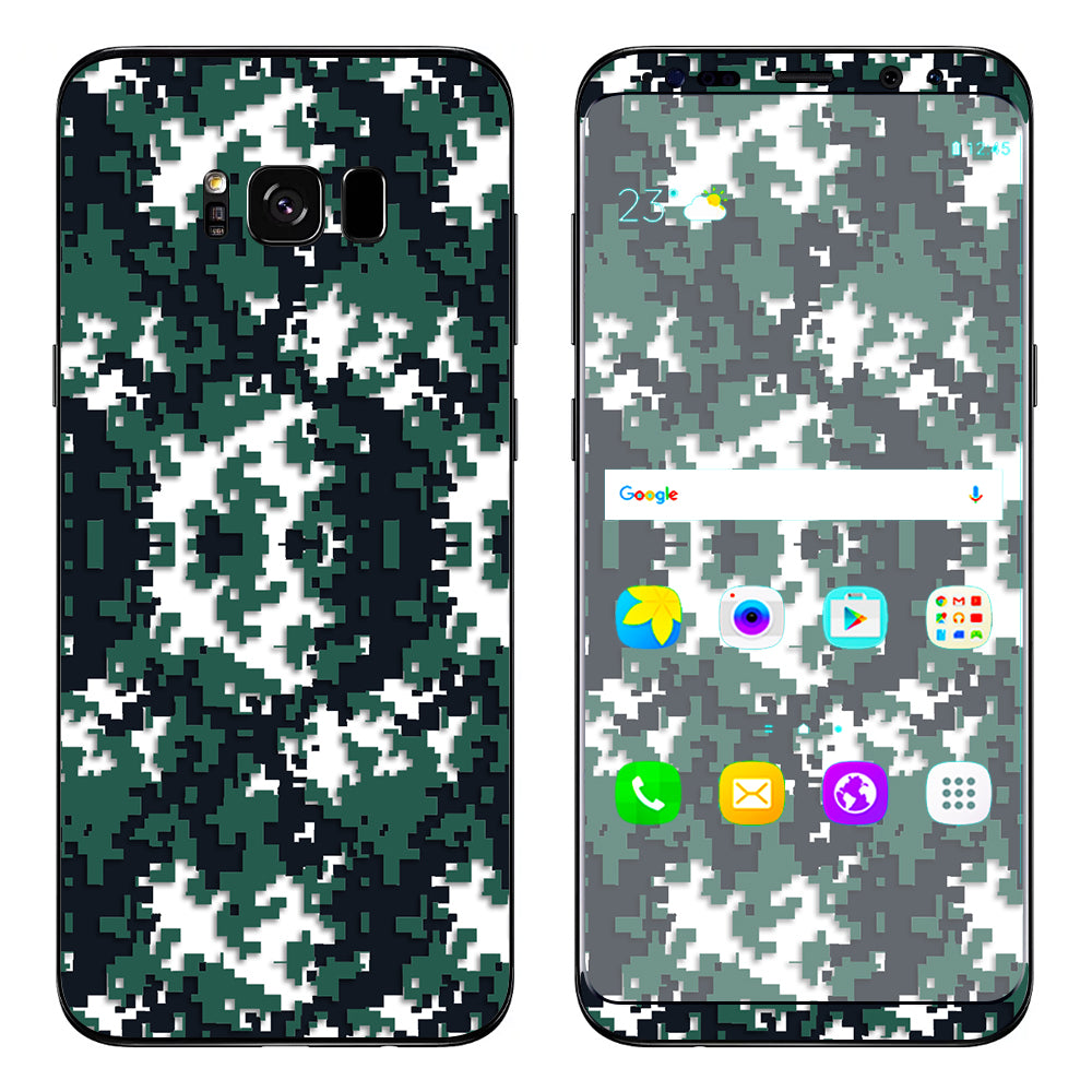  Digi Camo Team Colors Camouflage Green Black Samsung Galaxy S8 Skin