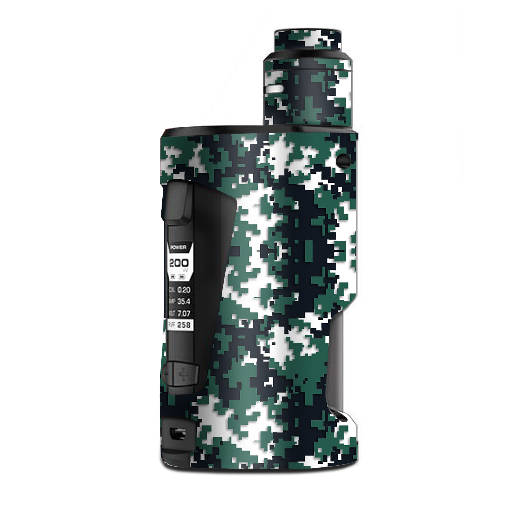  Digi Camo Sports Teams Colors Digital Camouflage Green Black G Box Squonk Geek Vape Skin