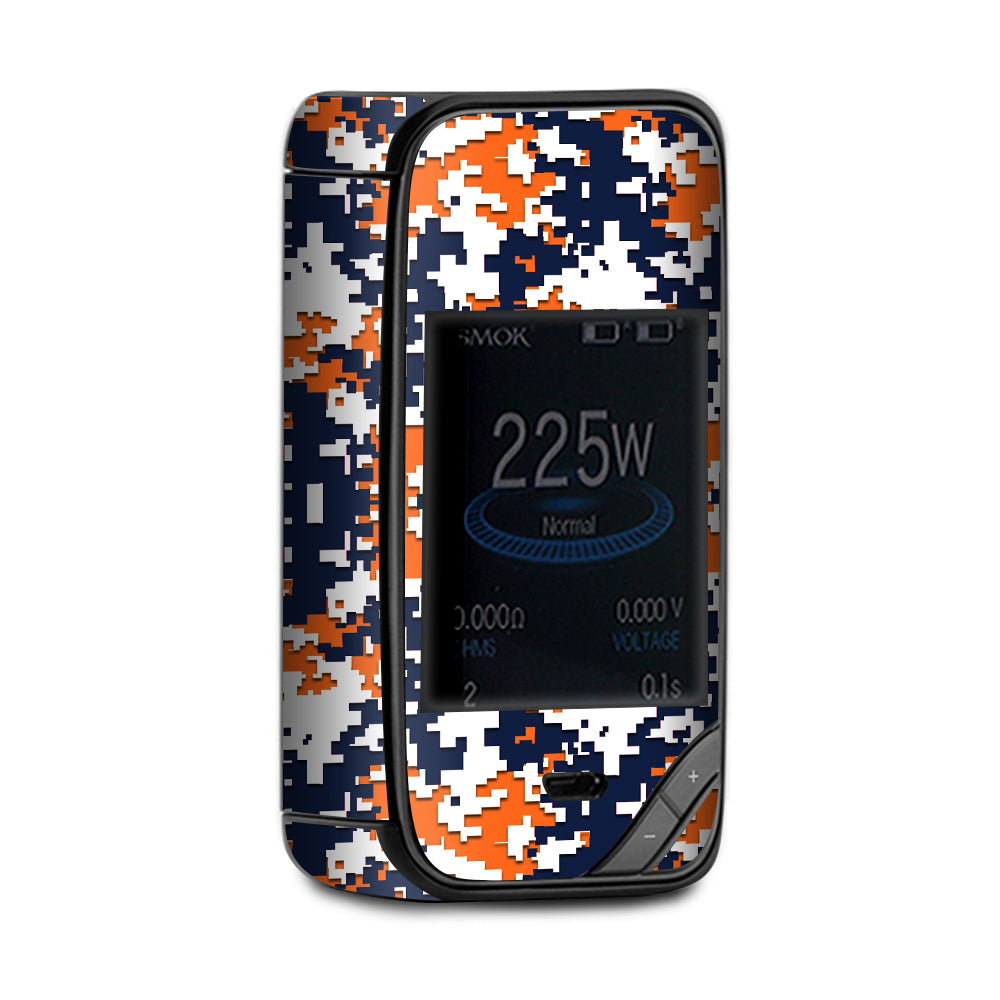  Digi Camo Sports Teams Colors Digital Camouflage Orange Blue X-Priv Smok Skin