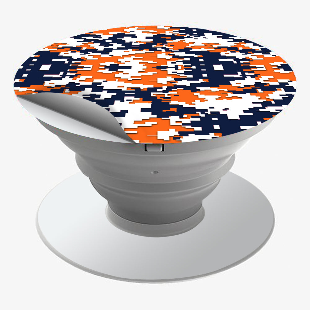  Digi Camo Team Colors Camouflage Orange Blue Popsocket Pop Socket Skin