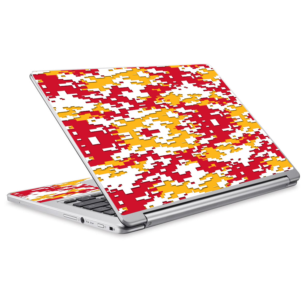  Digi Camo Team Colors Camouflage Red Yellow Acer Chromebook R13 Skin