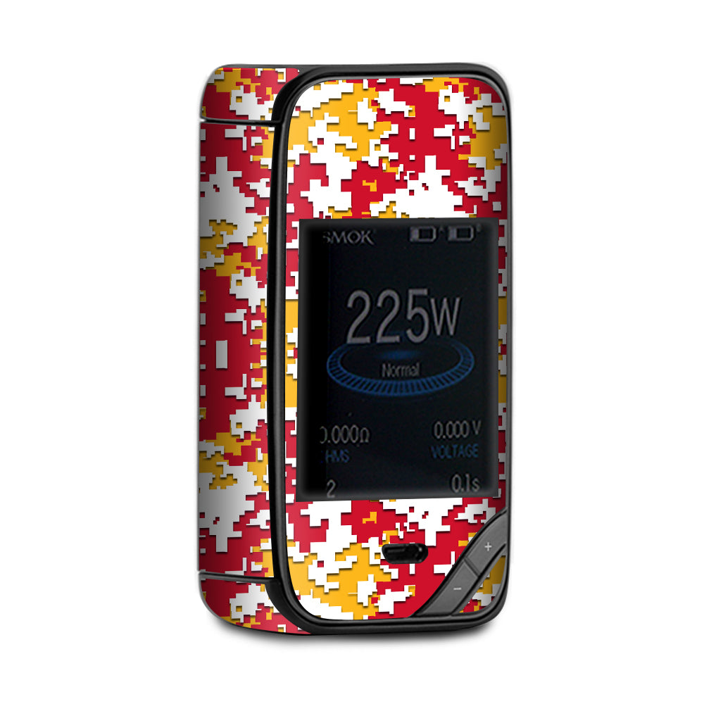  Digi Camo Sports Teams Colors Digital Camouflage Red Yellow X-Priv Smok Skin