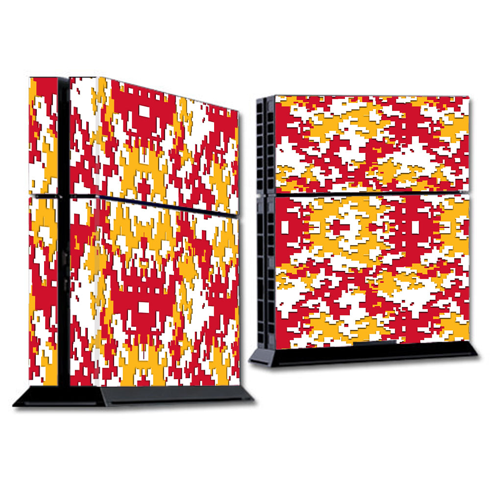  Digi Camo Team Colors Camouflage Red Yellow Sony Playstation PS4 Skin