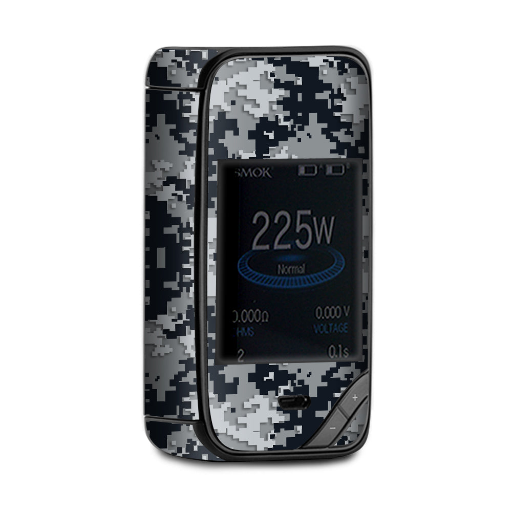  Digi Camo Sports Teams Colors Digital Camouflage Black Silver X-Priv Smok Skin