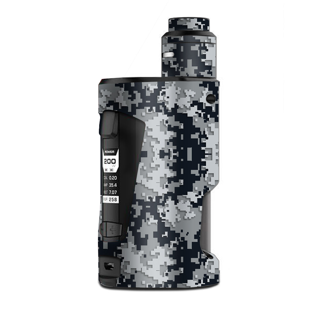  Digi Camo Sports Teams Colors Digital Camouflage Black Silver G Box Squonk Geek Vape Skin
