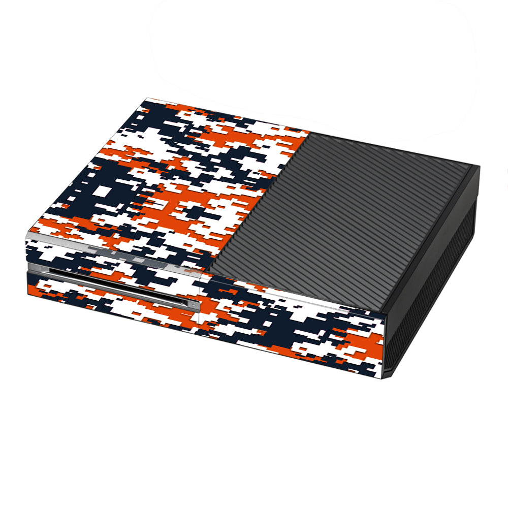 Digi Camo Team Colors Camouflage Orange Blue Microsoft Xbox One Skin