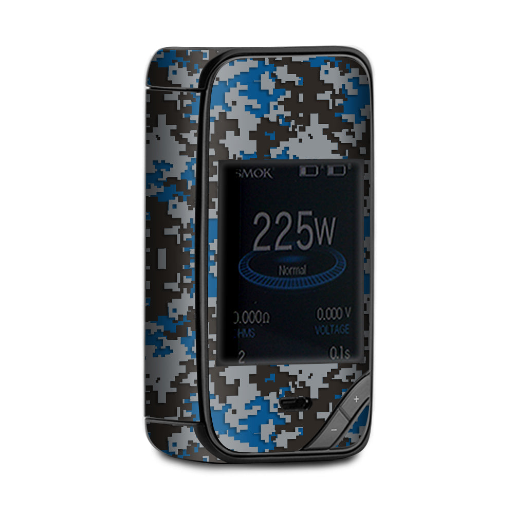  Digi Camo Sports Teams Colors Digital Camouflage Blue Grey X-Priv Smok Skin