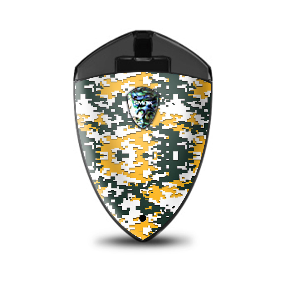  Digi Camo Sports Teams Colors Digital Camouflage Green Yellow Smok Rolo Badge Skin