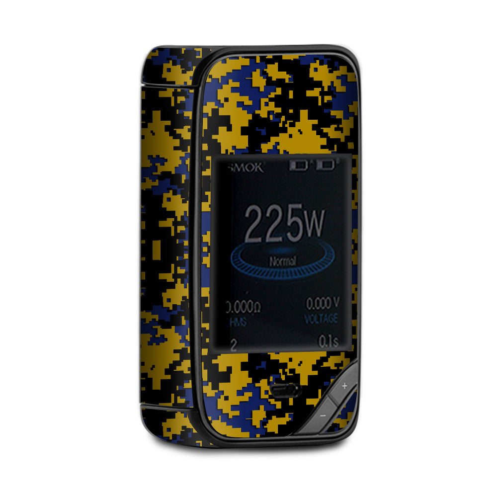  Digi Camo Sports Teams Colors Digital Camouflage Blue Gold X-Priv Smok Skin