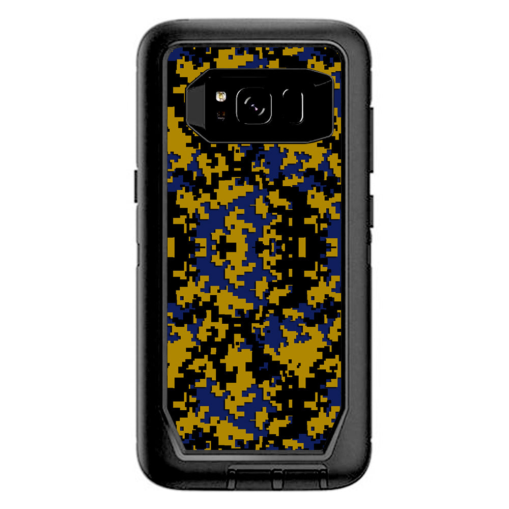  Digi Camo Team Colors Camouflage Blue Gold Otterbox Defender Samsung Galaxy S8 Skin