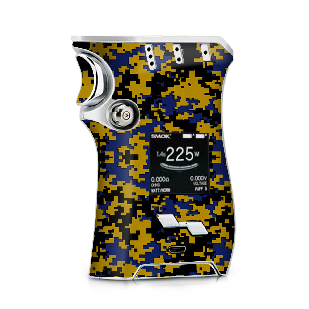  Digi Camo Team Colors Camouflage Blue Gold Smok Mag kit Skin