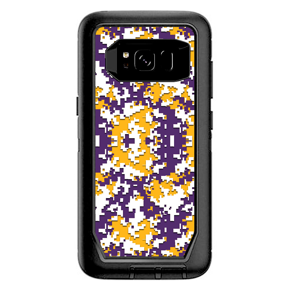  Digi Camo Team Colors Camouflage Purple Gold Otterbox Defender Samsung Galaxy S8 Skin