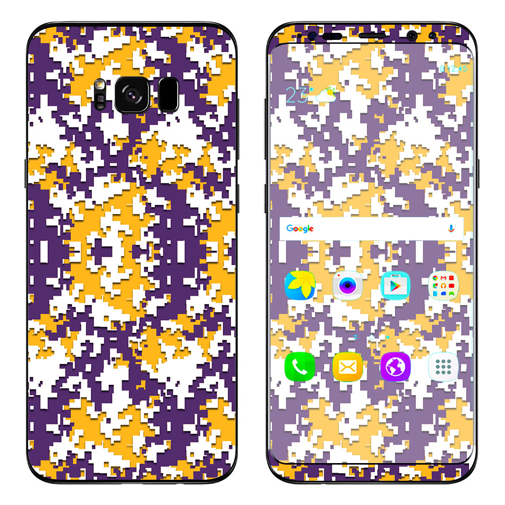  Digi Camo Team Colors Camouflage Purple Gold Samsung Galaxy S8 Skin