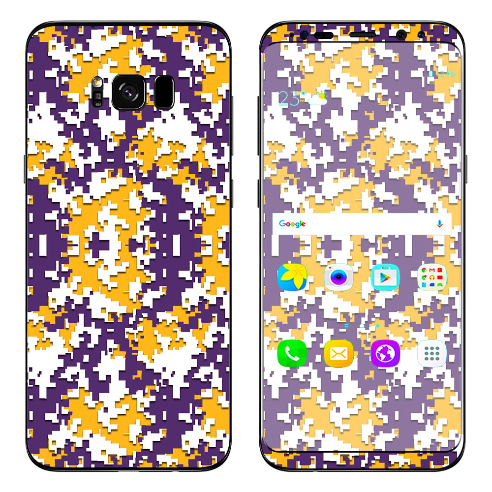 Digi Camo Team Colors Camouflage Purple Gold Samsung Galaxy S8 Plus Skin