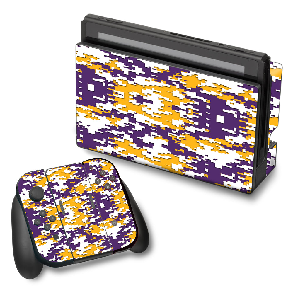  Digi Camo Team Colors Camouflage Purple Gold Nintendo Switch Skin