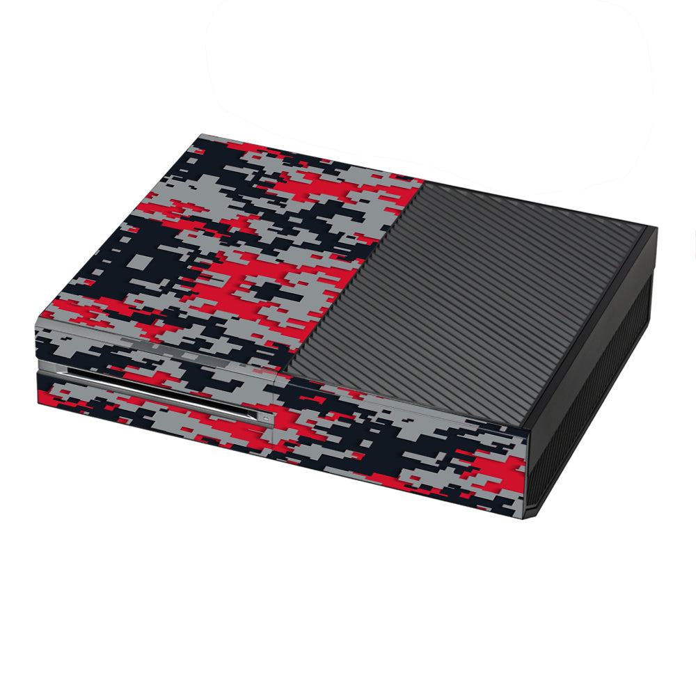  Digi Camo Team Colors Camouflage Red Grey Black Microsoft Xbox One Skin