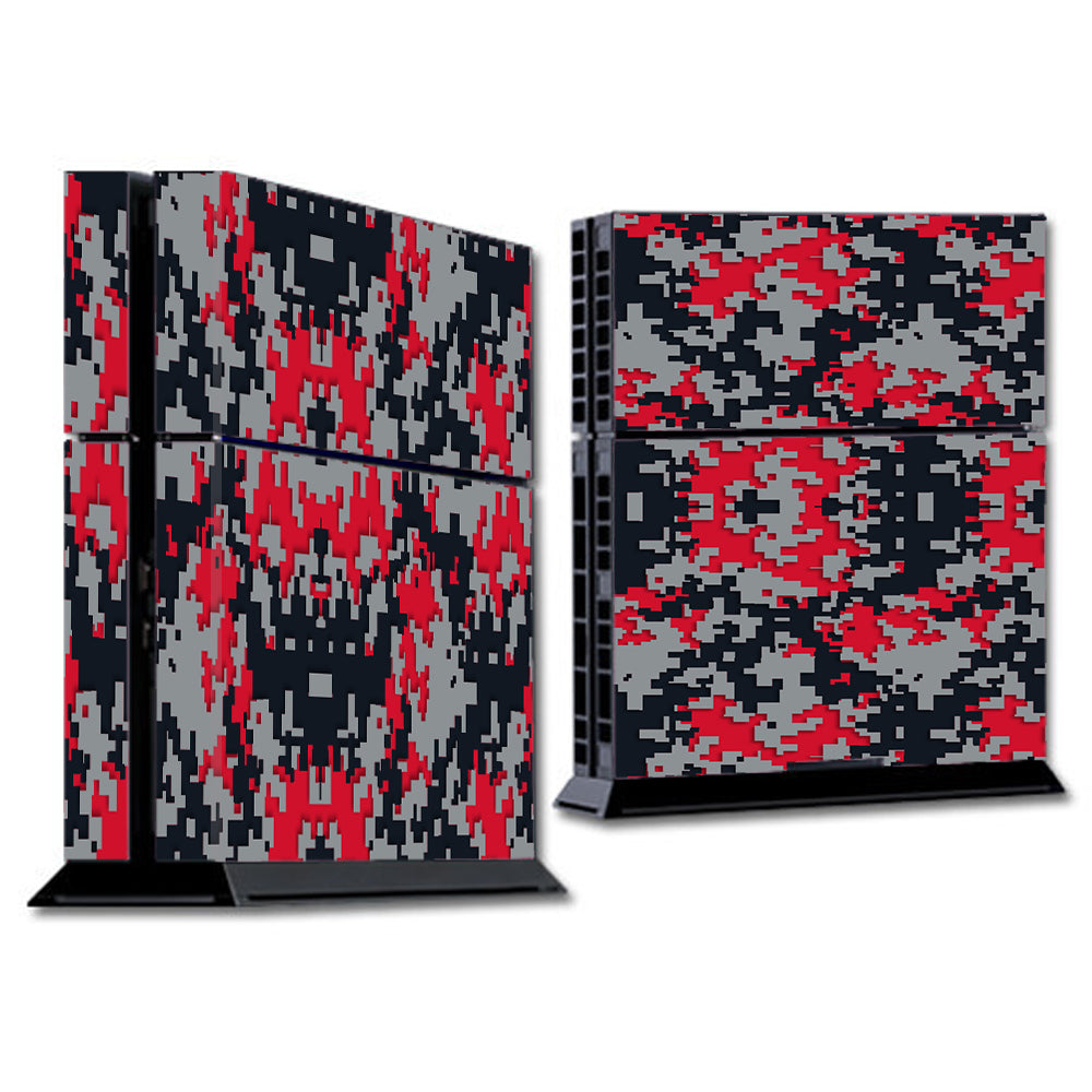  Digi Camo Team Colors Camouflage Red Grey Black Sony Playstation PS4 Skin