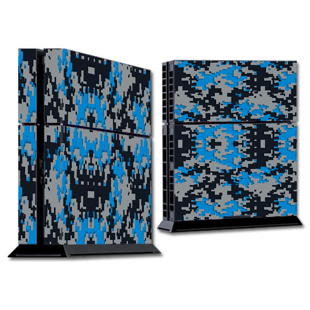  Digi Camo Team Colors Camouflage Blue Silver Black Sony Playstation PS4 Skin