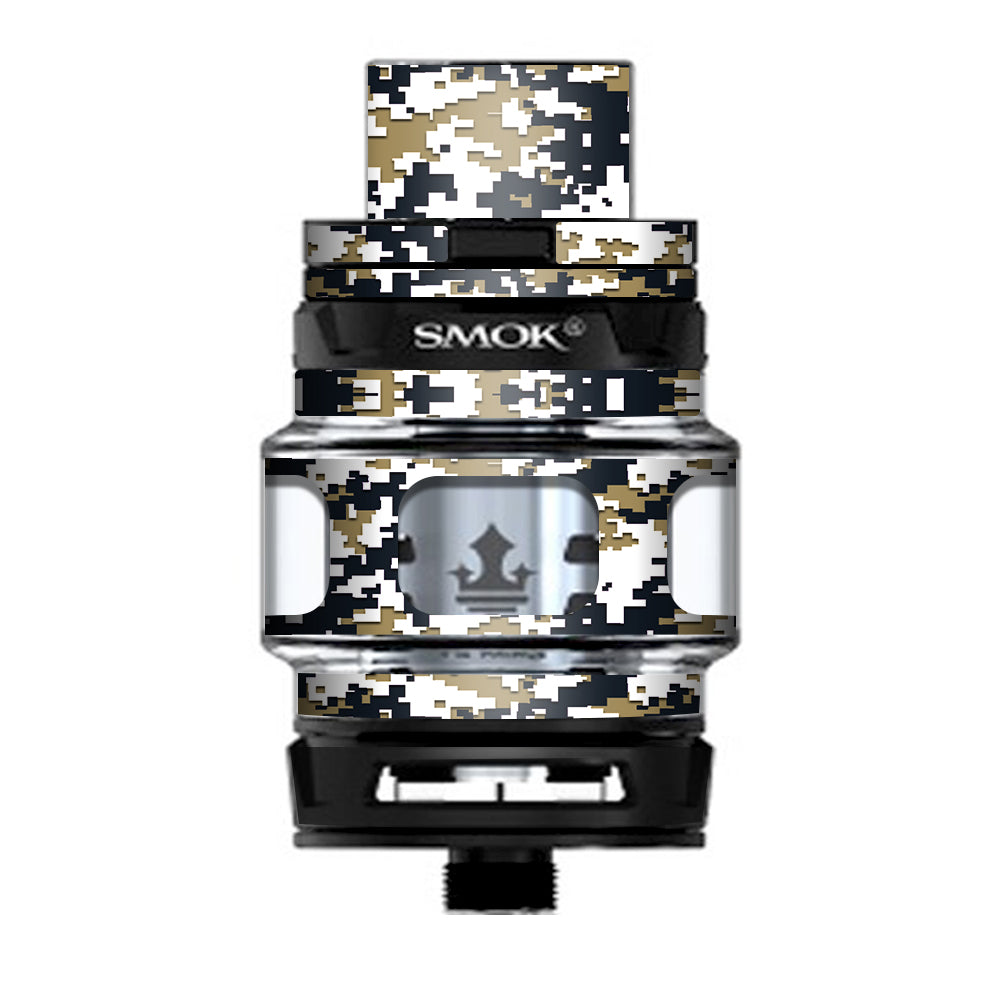  Digi Camo Sports Teams Colors Digital Camouflage Gold Blue Prince TFV12 Tank Smok Skin