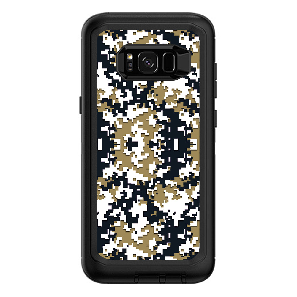  Digi Camo Team Colors Camouflage Gold Blue Otterbox Defender Samsung Galaxy S8 Plus Skin