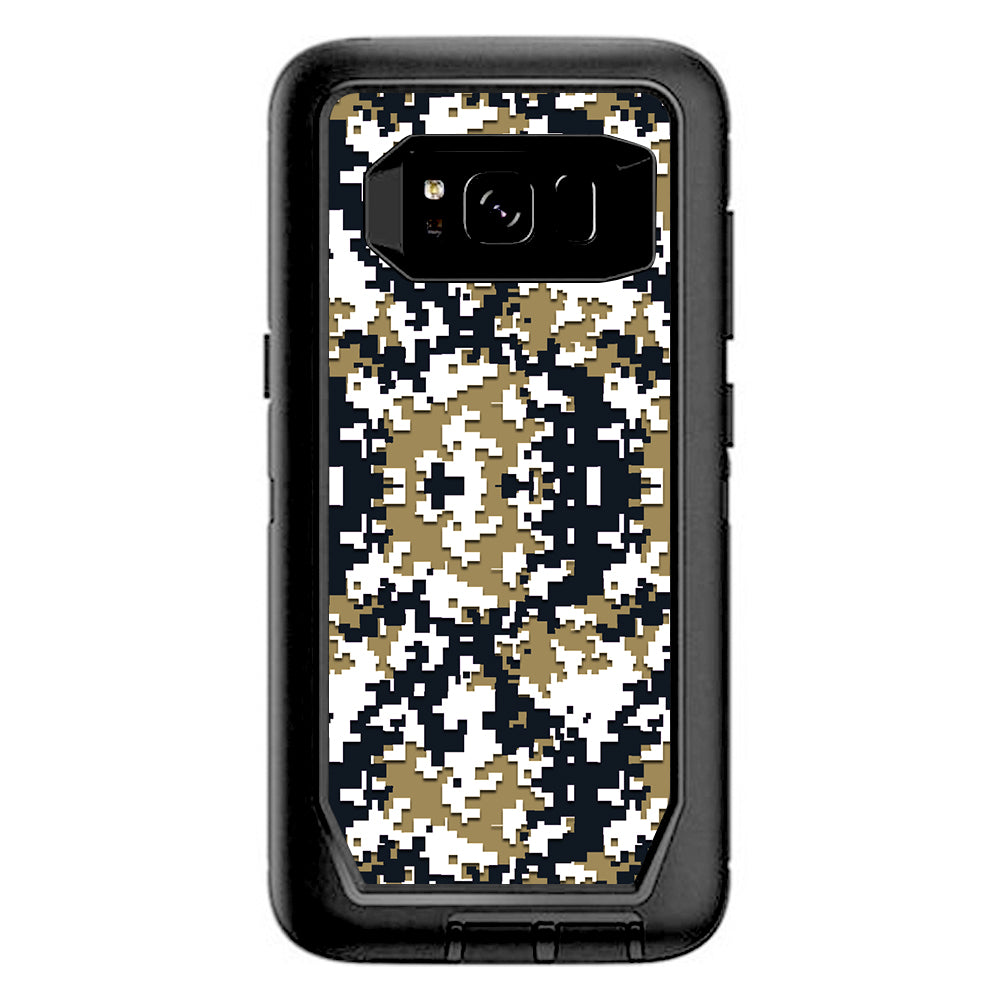  Digi Camo Team Colors Camouflage Gold Blue Otterbox Defender Samsung Galaxy S8 Skin