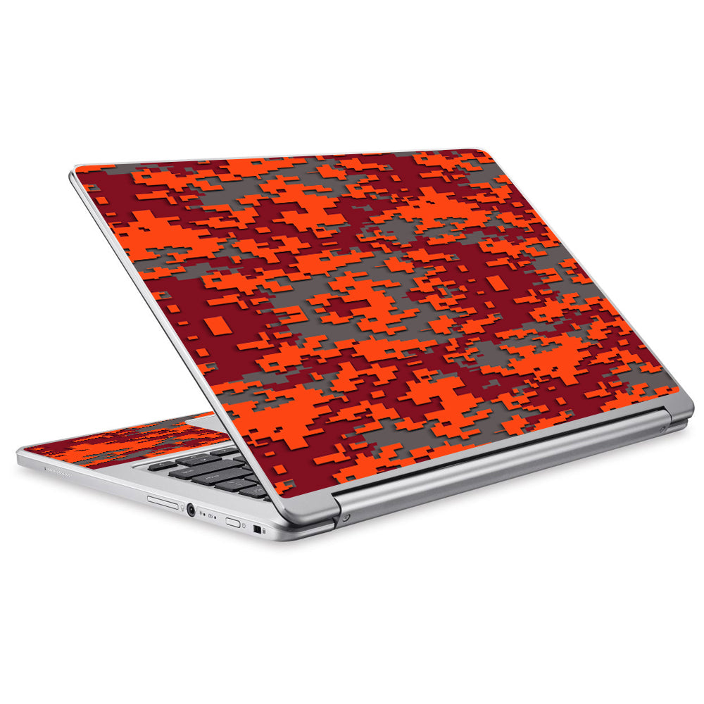  Digi Camo Team Colors Camouflage Orange Red Acer Chromebook R13 Skin