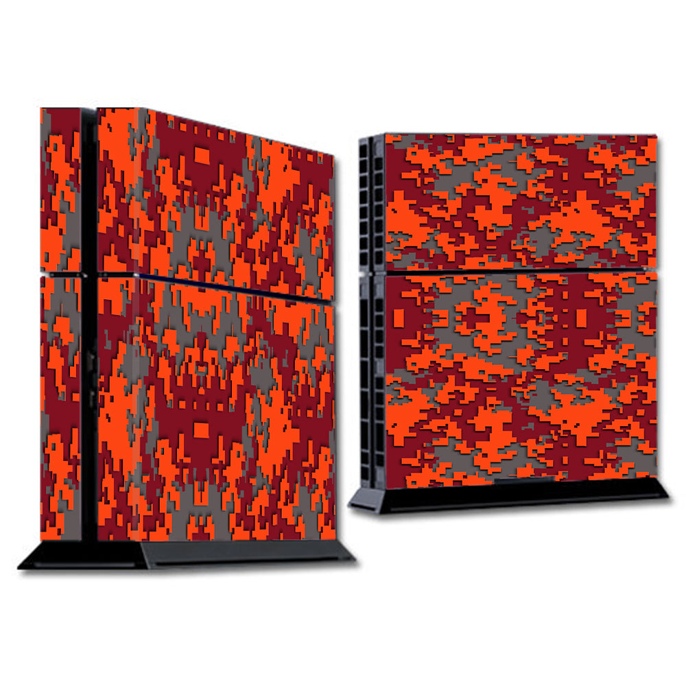  Digi Camo Team Colors Camouflage Orange Red Sony Playstation PS4 Skin