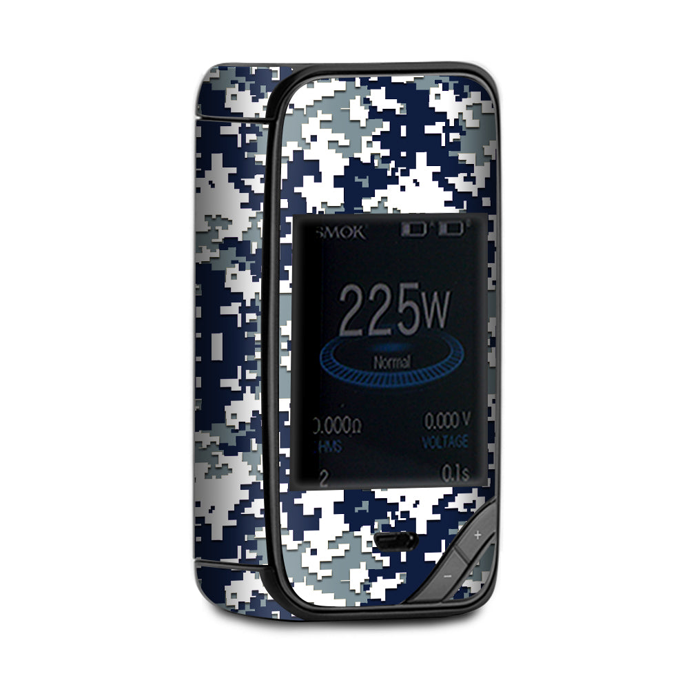  Digi Camo Sports Teams Colors Digital Camouflage Blue Silver X-Priv Smok Skin