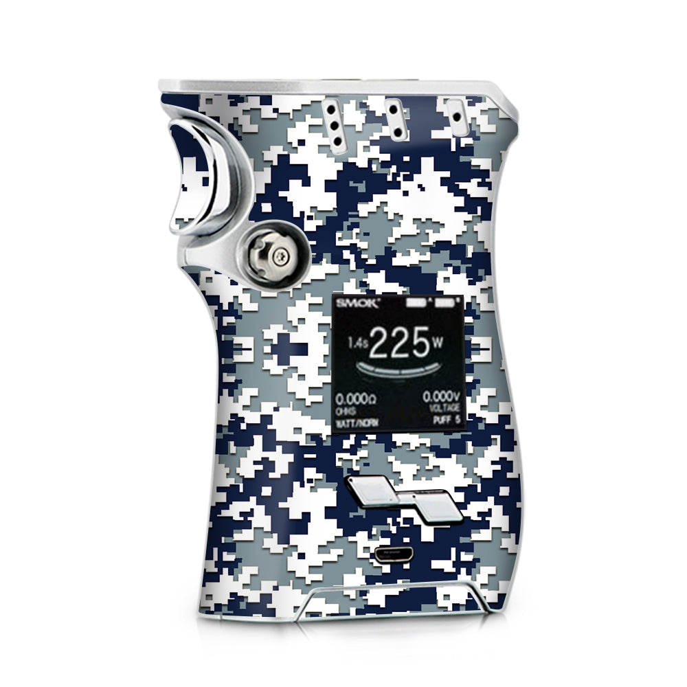  Digi Camo Team Colors Camouflage Blue Silver Smok Mag kit Skin