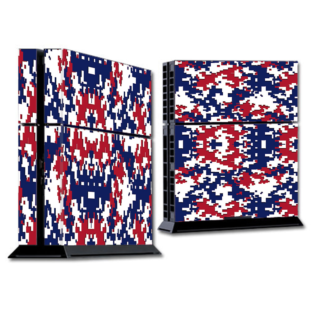  Digi Camo Team Colors Camouflage Red Blue Sony Playstation PS4 Skin