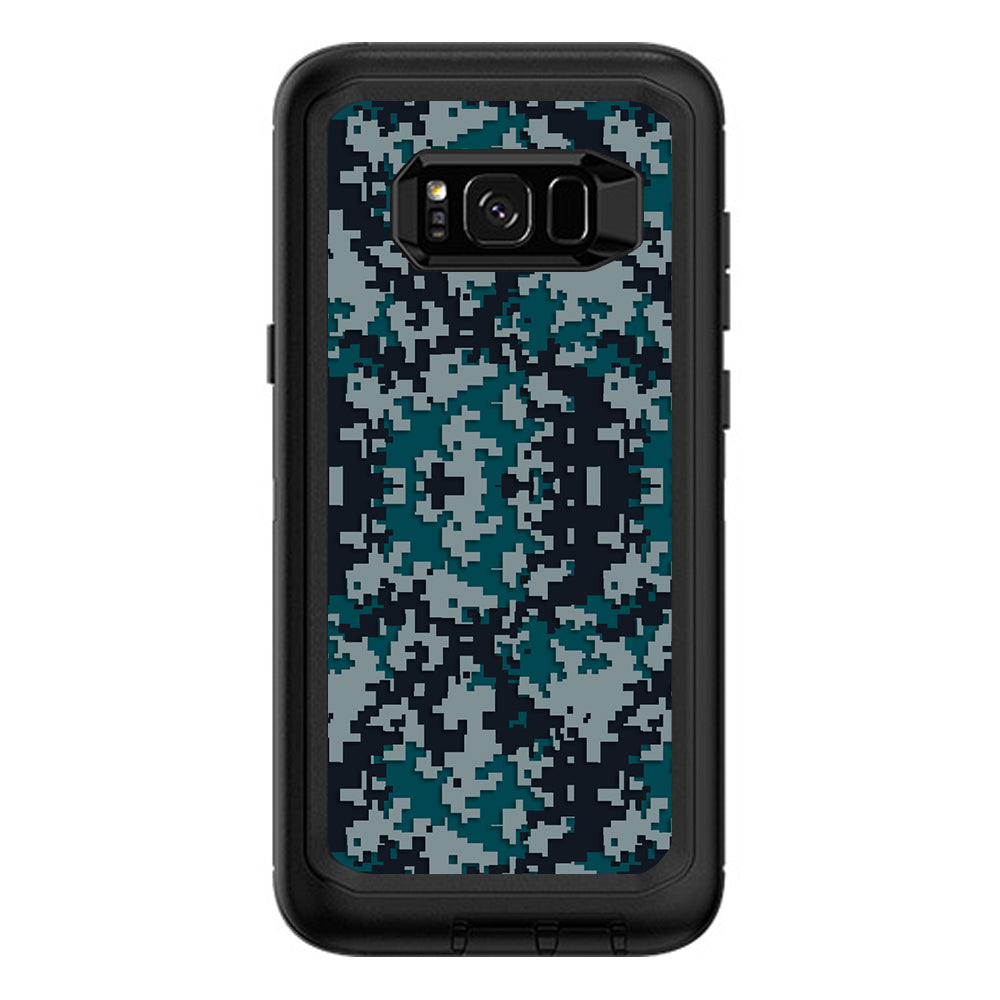  Digi Camo Team Colors Camouflage Green Black Grey Otterbox Defender Samsung Galaxy S8 Plus Skin