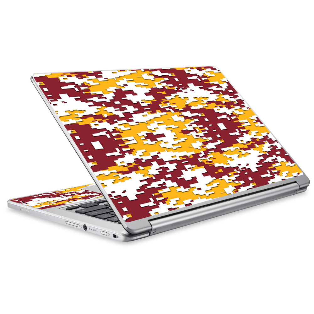  Digi Camo Team Colors Camouflage Red White Yellow Acer Chromebook R13 Skin