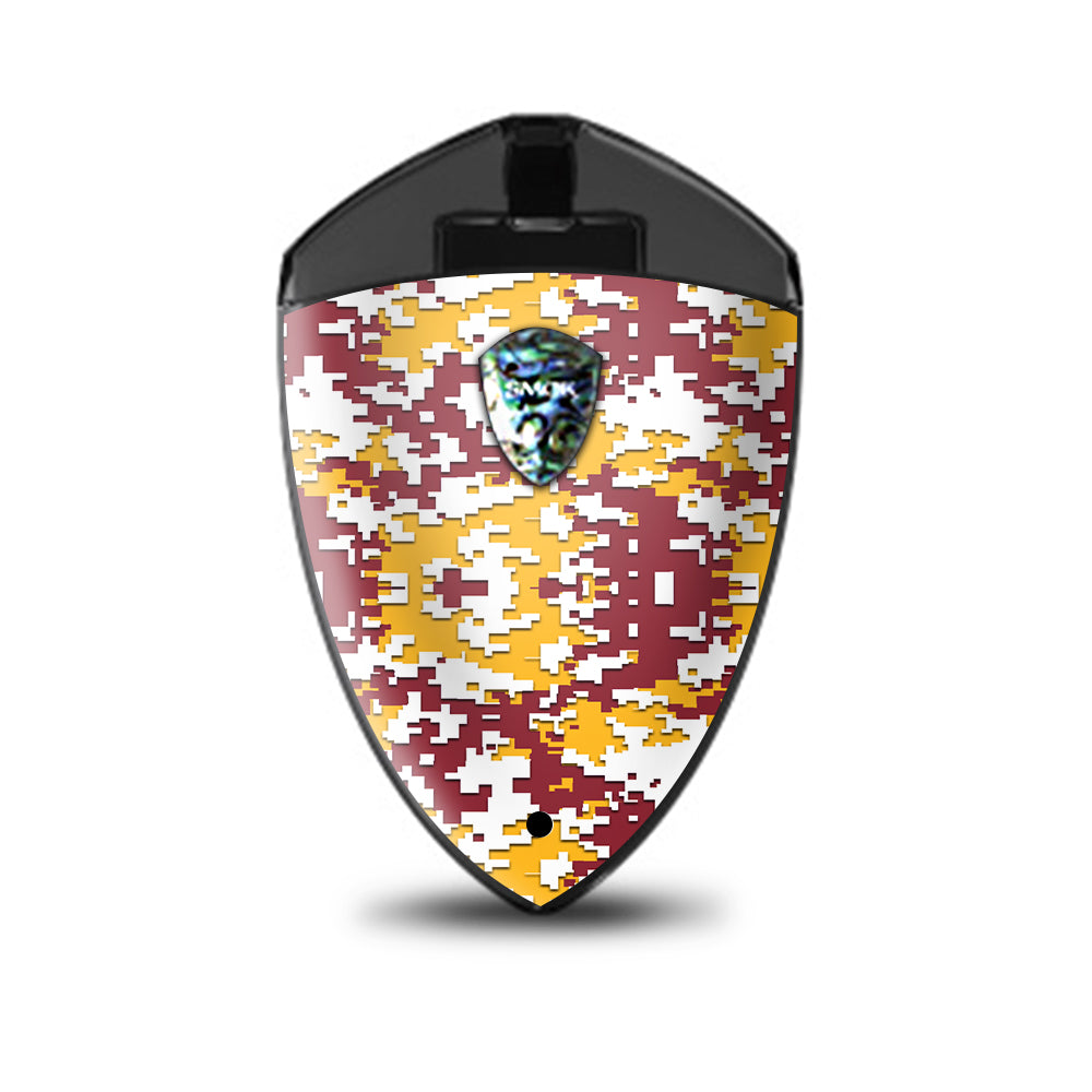 Digi Camo Sports Teams Colors Digital Camouflage Red White Yellow Smok Rolo Badge Skin