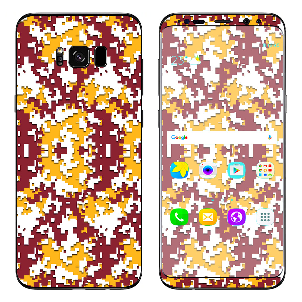  Digi Camo Team Colors Camouflage Red White Yellow Samsung Galaxy S8 Plus Skin