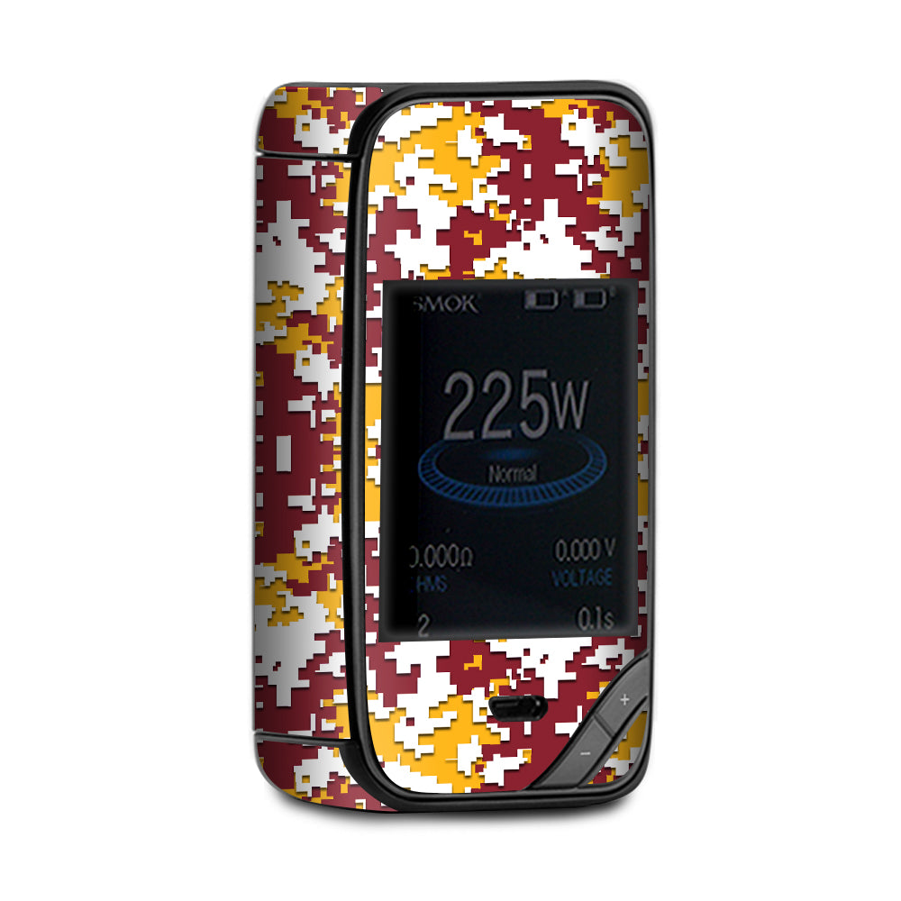  Digi Camo Sports Teams Colors Digital Camouflage Red White Yellow X-Priv Smok Skin