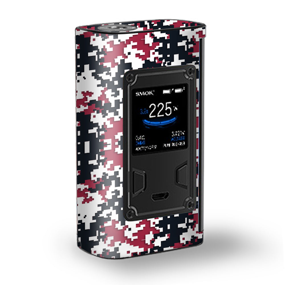  Digi Camo Sports Teams Colors Digital Camouflage Red Black Majesty Smok Skin