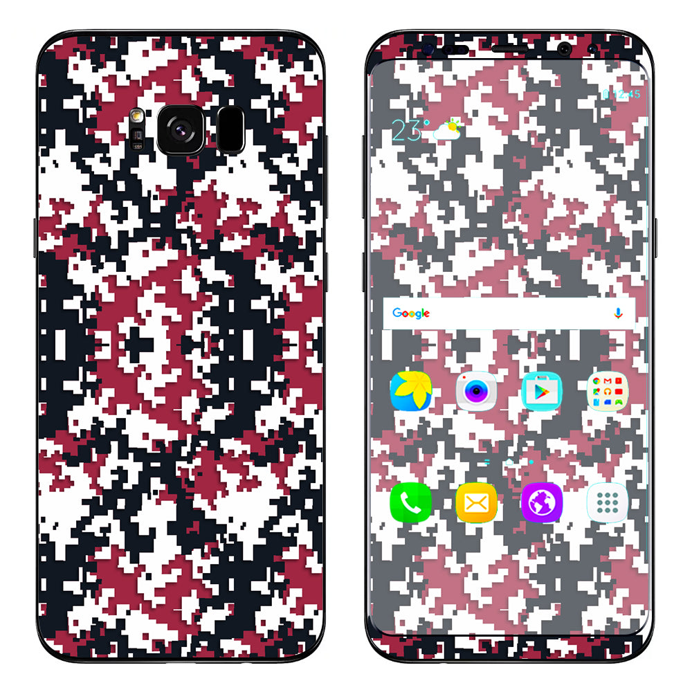  Digi Camo Team Colors Camouflage Red Black Samsung Galaxy S8 Skin